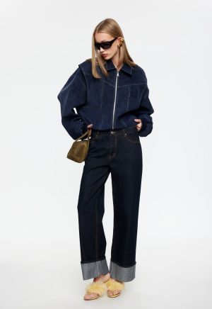 TOP MODEL CUFFED JEAN – DARK DENIM