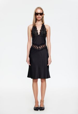 SOLANA MIDI DRESS – ONYX