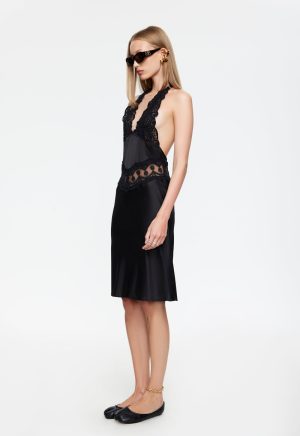 SOLANA MIDI DRESS – ONYX