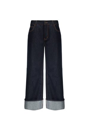 TOP MODEL CUFFED JEAN – DARK DENIM