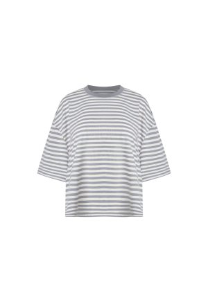 BLOOM SHORT SLEEVE – ASH STRIPE