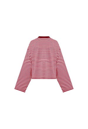 BLOOM LONG SLEEVE – WINE STRIPE