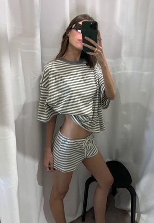 KOURT BLOOMERS – ASH STRIPE