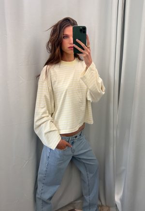 BLOOM LONG SLEEVE – LEMON STRIPE