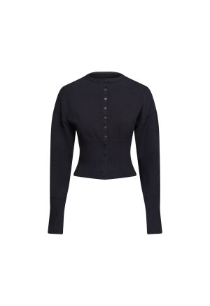 HEAD IN THE CLOUDS CARDIGAN – ONYX