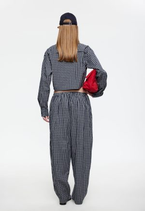 AURA JACKET – NAVY LEMON PLAID