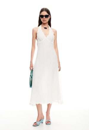 STARS ALIGN MIDI DRESS – CREAM