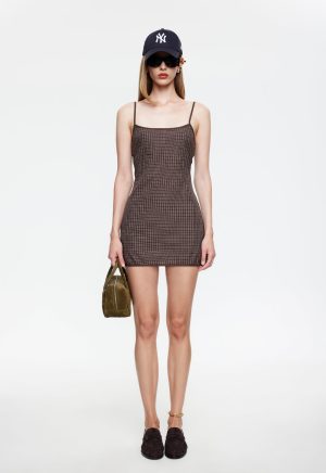 VOYAGE MINI DRESS – CHOCOLATE PLAID