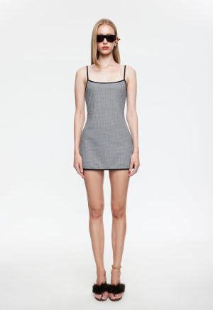 VOYAGE MINI DRESS – NOIR GINGHAM