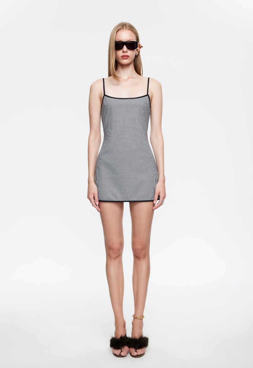 VOYAGE MINI DRESS - NOIR GINGHAM