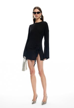 COSMIC MINI DRESS – OBSIDIAN