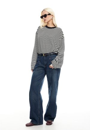 BLOOM LONG SLEEVE – ONYX STRIPE