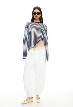 BLOOM LONG SLEEVE – CHOCOLATE SEA STRIPE