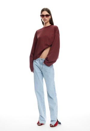 BLOOM LONG SLEEVE – CHOCOLATE WINE STRIPE