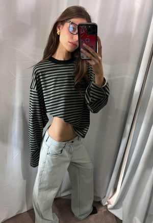 BLOOM LONG SLEEVE – FOREST STRIPE