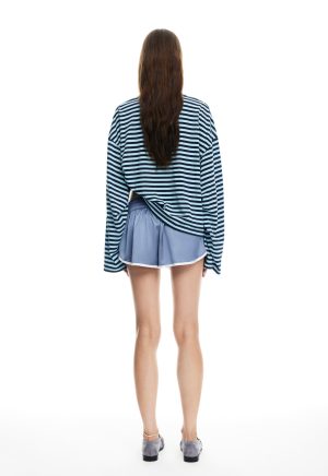BLOOM LONG SLEEVE – NAVY SEA STRIPE