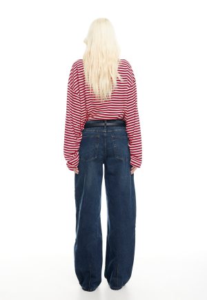 BLOOM LONG SLEEVE – WINE STRIPE