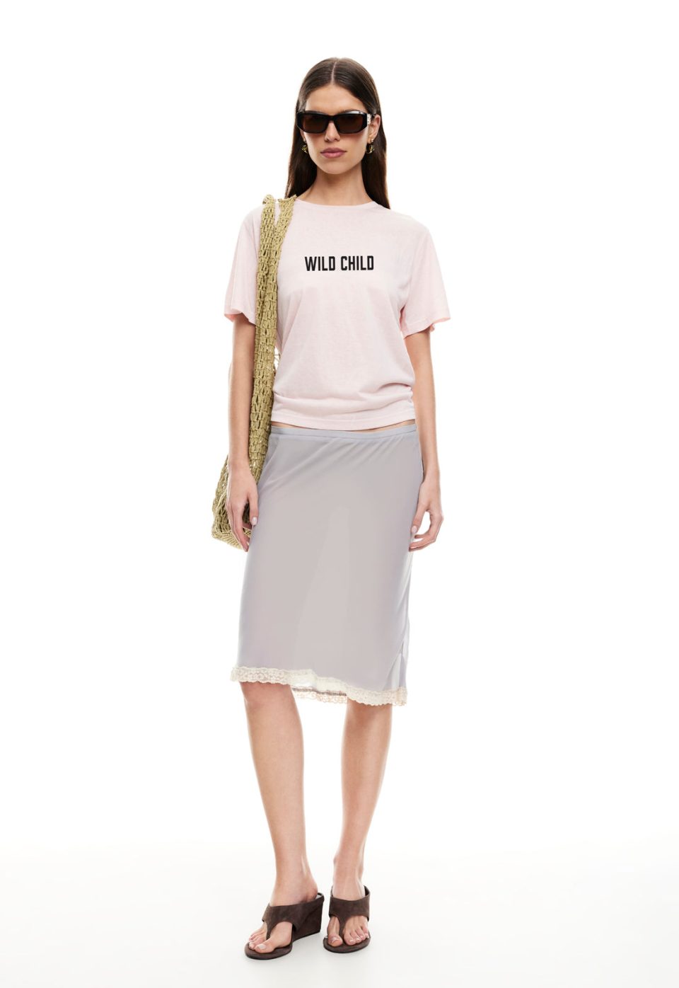 SHORELINE MIDI SKIRT - ASH