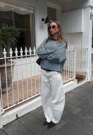 BLOOM LONG SLEEVE – CHOCOLATE SEA STRIPE