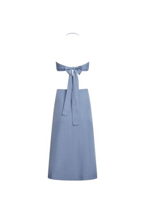 MOONLIT MIDI DRESS – SLATE BLUE