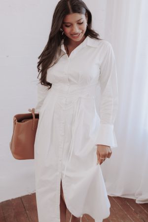 Alexander Shirt Dress – Ivory