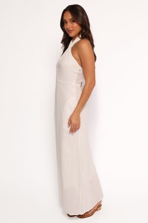 Betsy Halterneck Maxi Dress – White