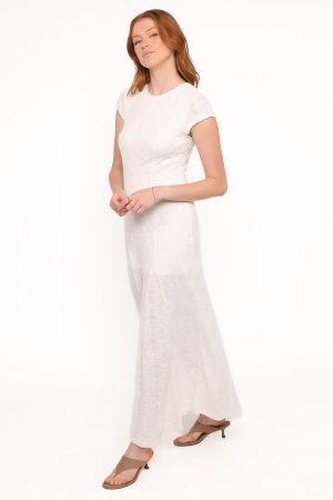 Constance Lace Maxi Dress – White